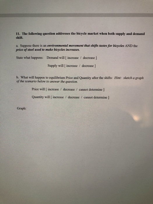 Solved Worksheet - Chapter 4 - Supply & Demand DIRECTIONS: | Chegg.com
