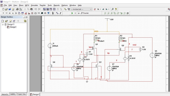 In Multisim software, I want to know what are the | Chegg.com