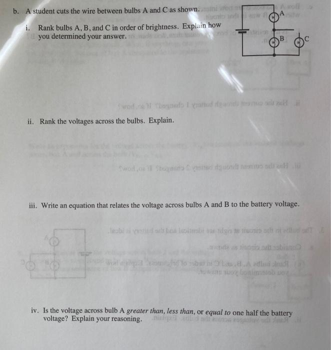 Solved 3. The Bulbs In The Circuit At Right Are Identical | Chegg.com