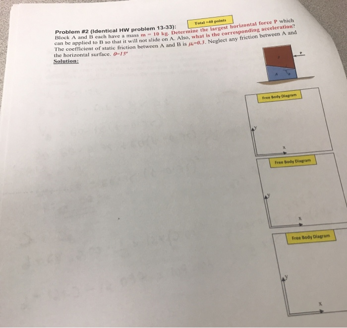 Solved Block A And B Each Have A Mass M - 10 Kg. Can Be | Chegg.com