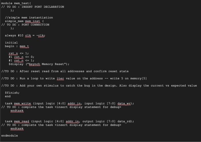 Create a testbench to verify design and find the bug. | Chegg.com