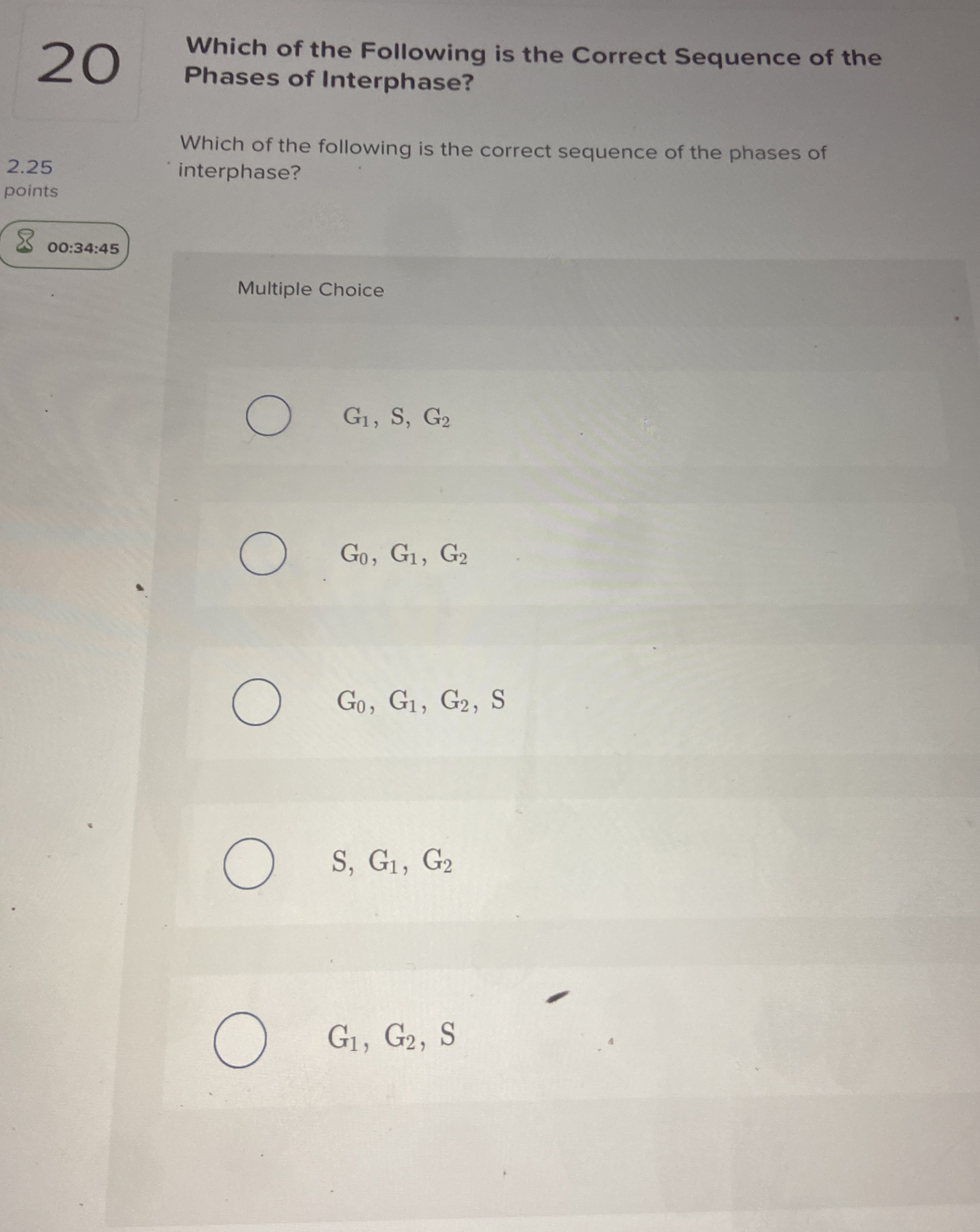 Solved 20Which of the Following is the Correct Sequence of | Chegg.com
