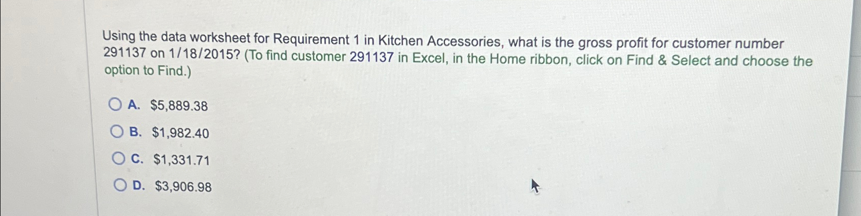 Solved Using the data worksheet for Requirement 1 ﻿in | Chegg.com