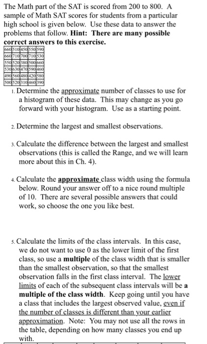 800 Math Score Solved The Math part of the SAT is scored from 200 to 800. A | Chegg.com