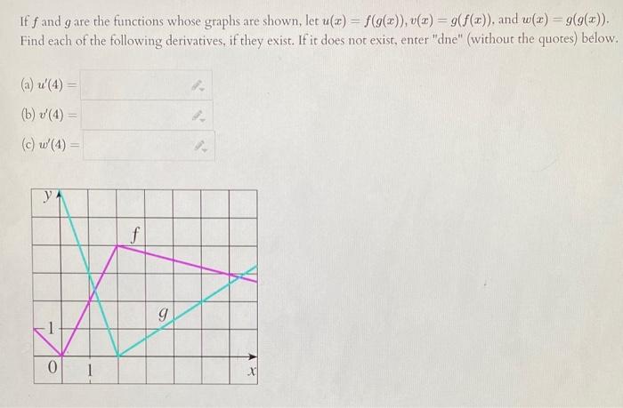 Solved If f and g are the functions whose graphs are shown, | Chegg.com