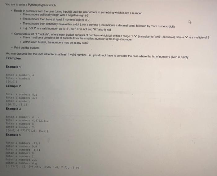 Solved You are to write a Python program which • Reads in | Chegg.com