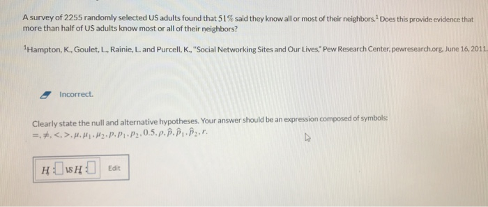 Solved A survey of 2255 randomly selected US adults found | Chegg.com