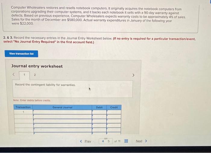 Solved Computer Wholesalers restores and resells notebook
