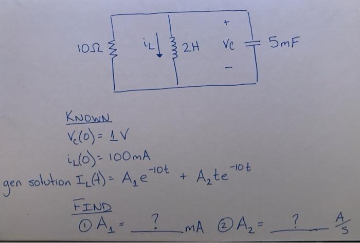 Solved 10 12 5mf Www 2h Vc W 10t Known V O 1 V Chegg Com