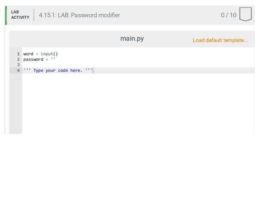 Solved periods, or commas Given a line of text as input, | Chegg.com