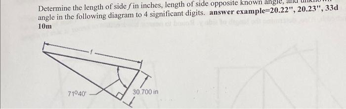 Solved angle in the following diagram to 4 significant | Chegg.com