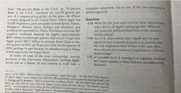 apple goes global case study answers