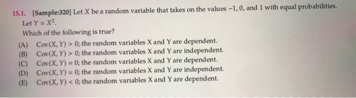 Solved 15.1. [Sample:320) Let X be a random variable that | Chegg.com