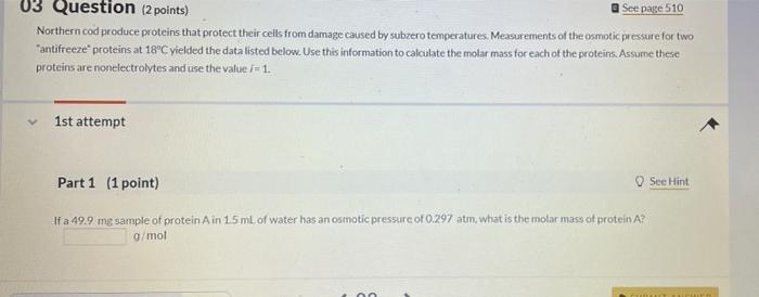 Solved 03 Question (2 points) See page 510 Northern cod | Chegg.com