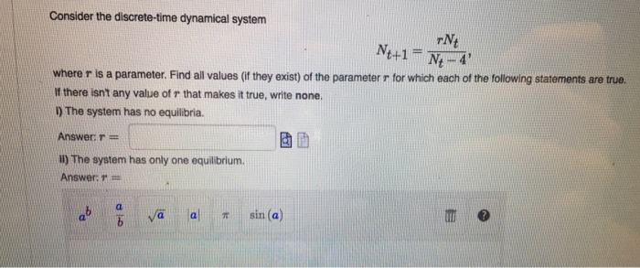 Solved Consider The Discrete-time Dynamical System IN | Chegg.com