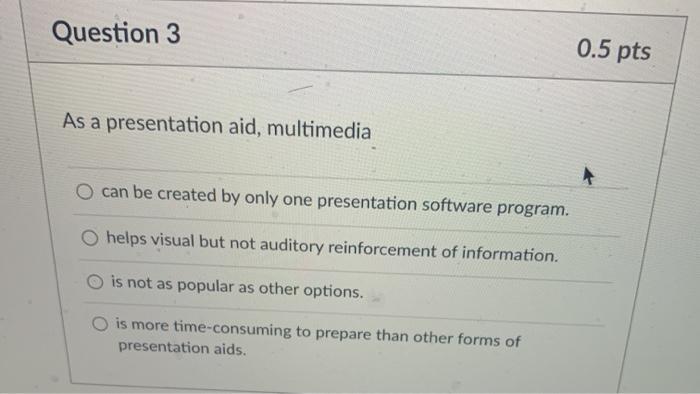 a presentation aid is defined in your text as