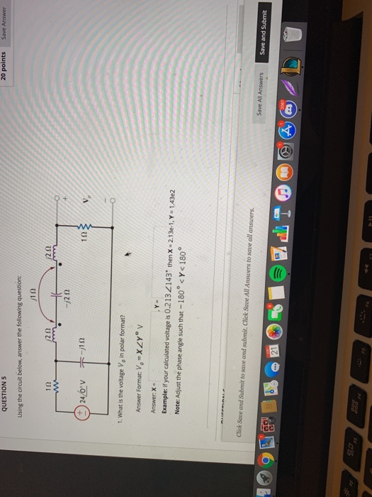 Solved QUESTIONS 20 points Save Answer Using the circuit | Chegg.com