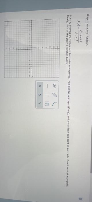 Solved Graph the rational function 8(x) = -5 Start by | Chegg.com