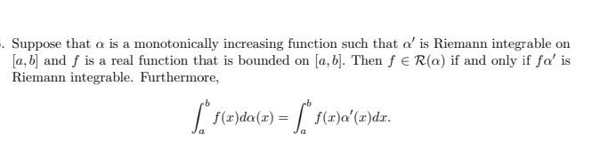 Solved Suppose that α is a monotonically increasing function | Chegg.com