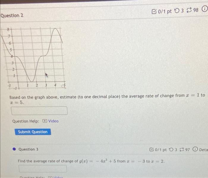 Solved Question 2 8 65 S 3 43 Based on the graph above, | Chegg.com