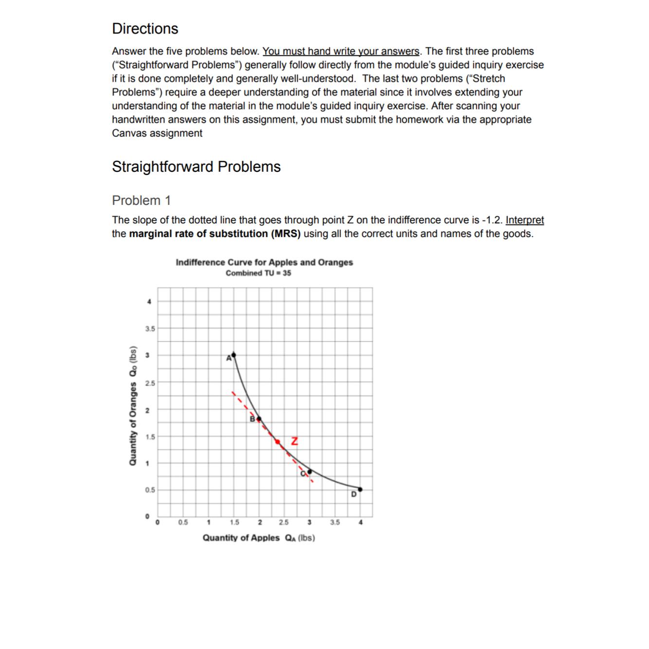 Solved DirectionsAnswer the five problems below. You must | Chegg.com