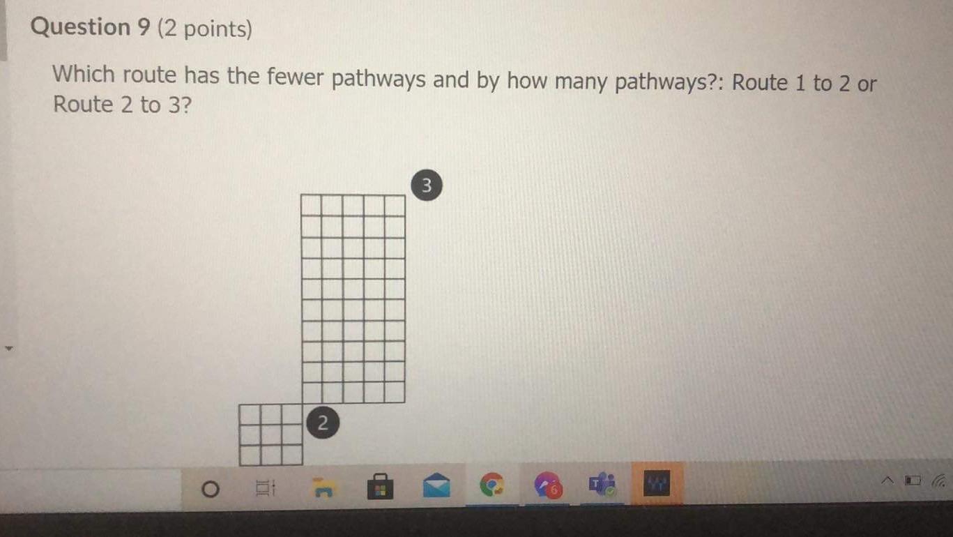 Solved Question 9 (2 points) Which route has the fewer | Chegg.com