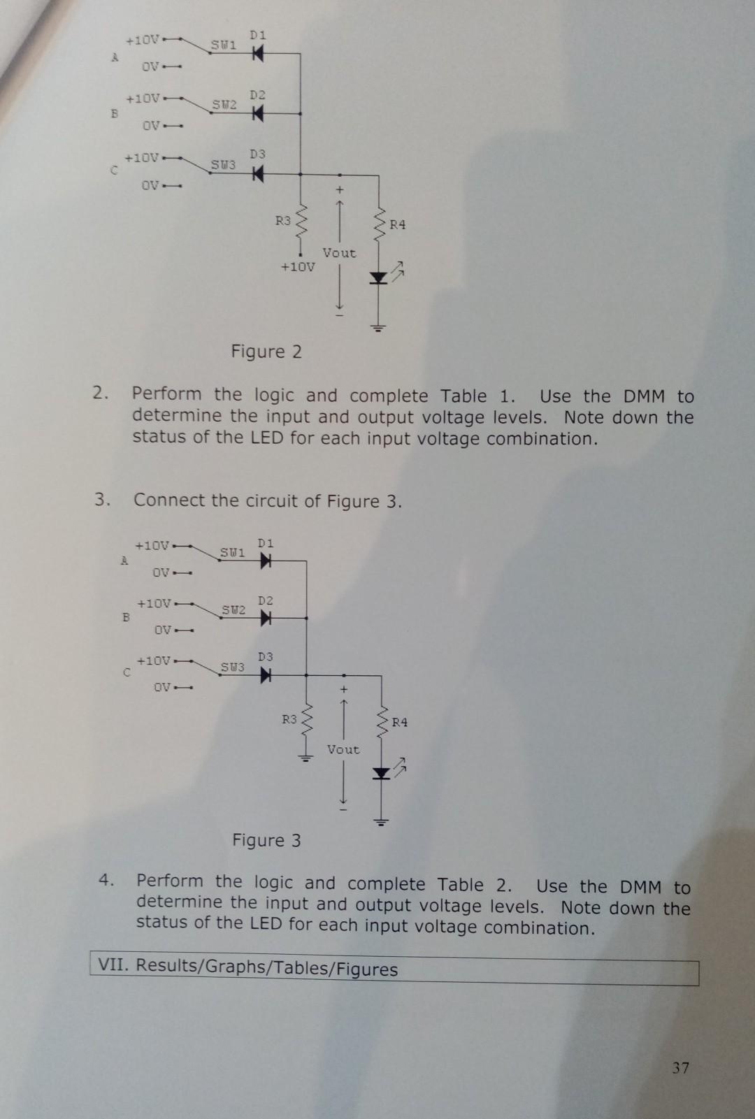 Solved II. Exercise No. Title Lab Ex. 7 Diode Logic Gates