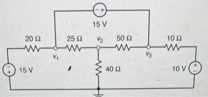 Solved P 4.3-4 Determine the values of the node voltages | Chegg.com