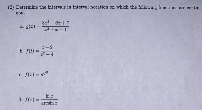 Solved (1) Determine whether the following functions are | Chegg.com