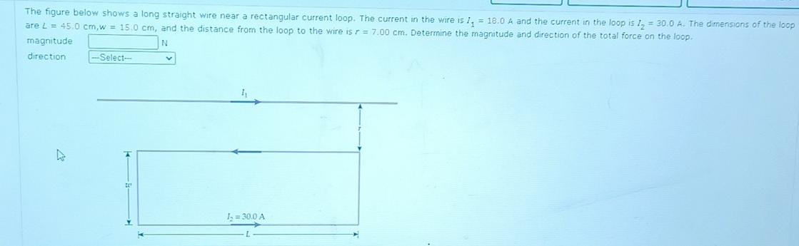 Solved The figure below shows a long straight wire near a | Chegg.com