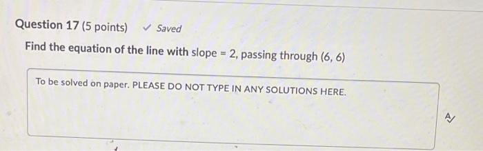 Solved Question 17 (5 points) Saved Find the equation of the | Chegg.com