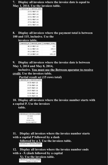 Solved Lab 2 - SQL Each problem is worth one point. The | Chegg.com