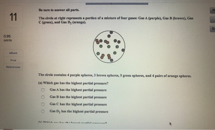 Solved Be sure to answer all parts. The circle at right | Chegg.com