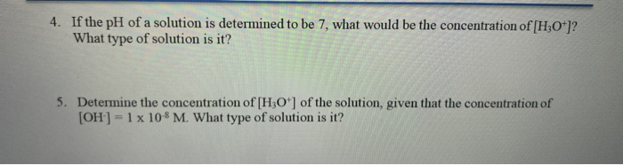 the ph level of a solution is determined by