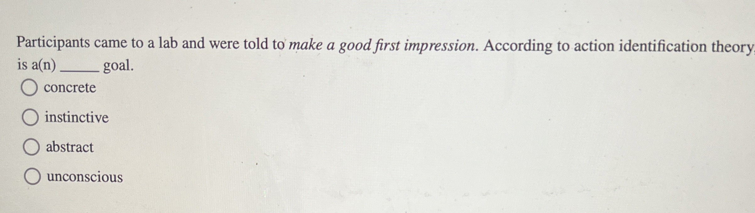 Solved Participants came to a lab and were told to make a