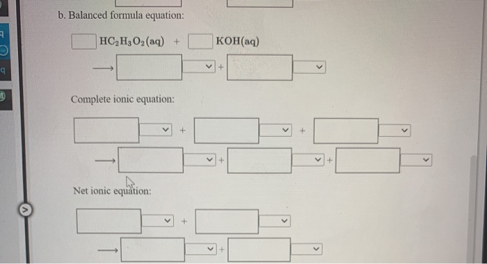 Solved Write the balanced formula, complete ionic, and net | Chegg.com