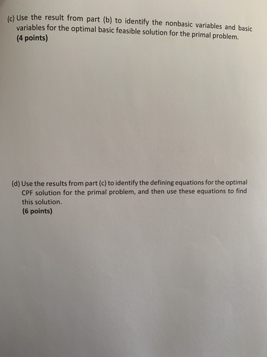 Solved Problem #6 Consider the following linear programming | Chegg.com