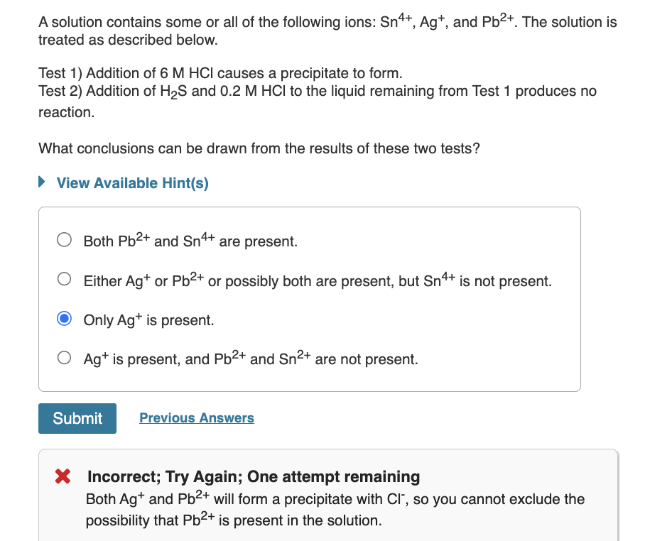 Solved A solution contains some or all of the following