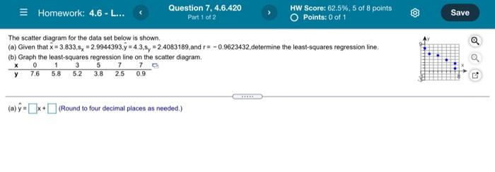 Solved Homework: 4.6 - L... Question 7, 4.6.420 Part 1 of 2 | Chegg.com