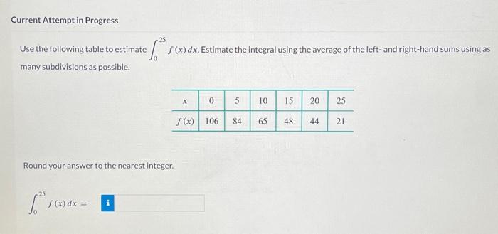 Solved Current Attempt in Progress Use the following table | Chegg.com