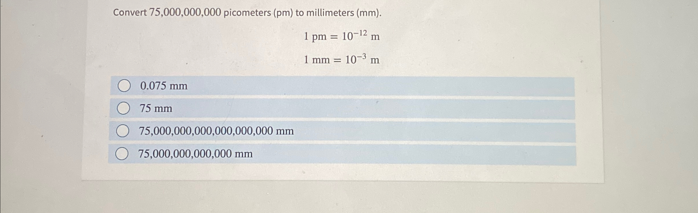 = 7.50000001 millimeters