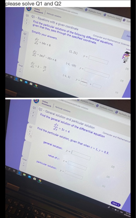 Solved please solve Q1 and Q2 Q1 Q1 - Equations with a given | Chegg.com
