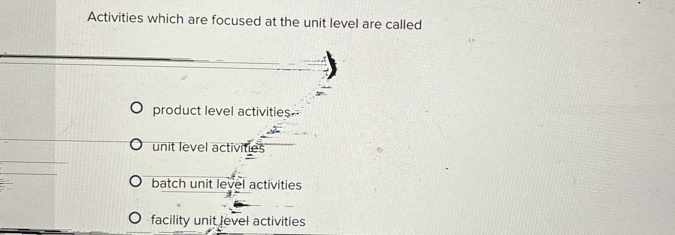 Solved Activities which are focused at the unit level are | Chegg.com