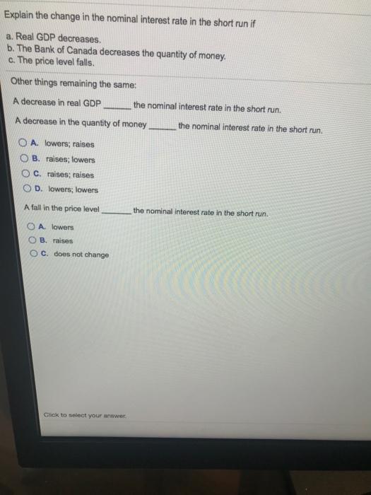 Solved Explain the change in the nominal interest rate in | Chegg.com