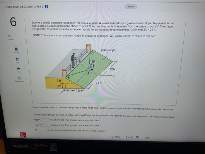 Solved Problem Set 06 Chapter 3 Part 2 6 Saved Due to a