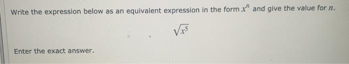 Solved Write the expression below as an equivalent | Chegg.com