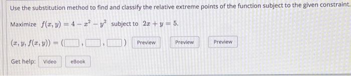 Solved Use the substitution method to find and classify the | Chegg.com
