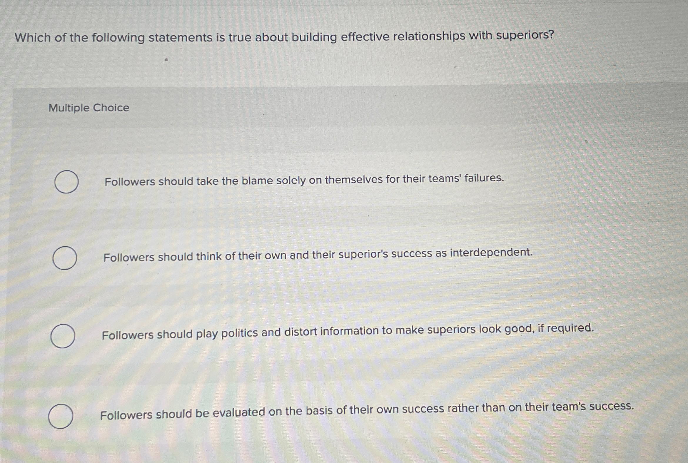 Solved Which of the following statements is true about | Chegg.com