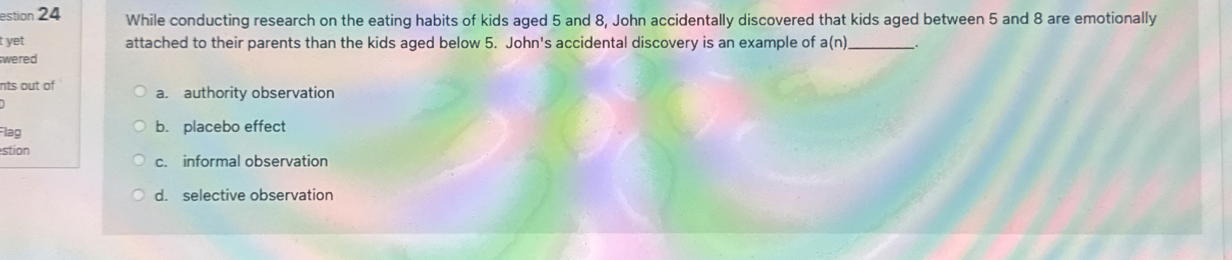 Solved While conducting research on the eating habits of | Chegg.com