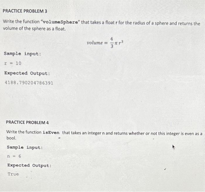 Solved Write the function 